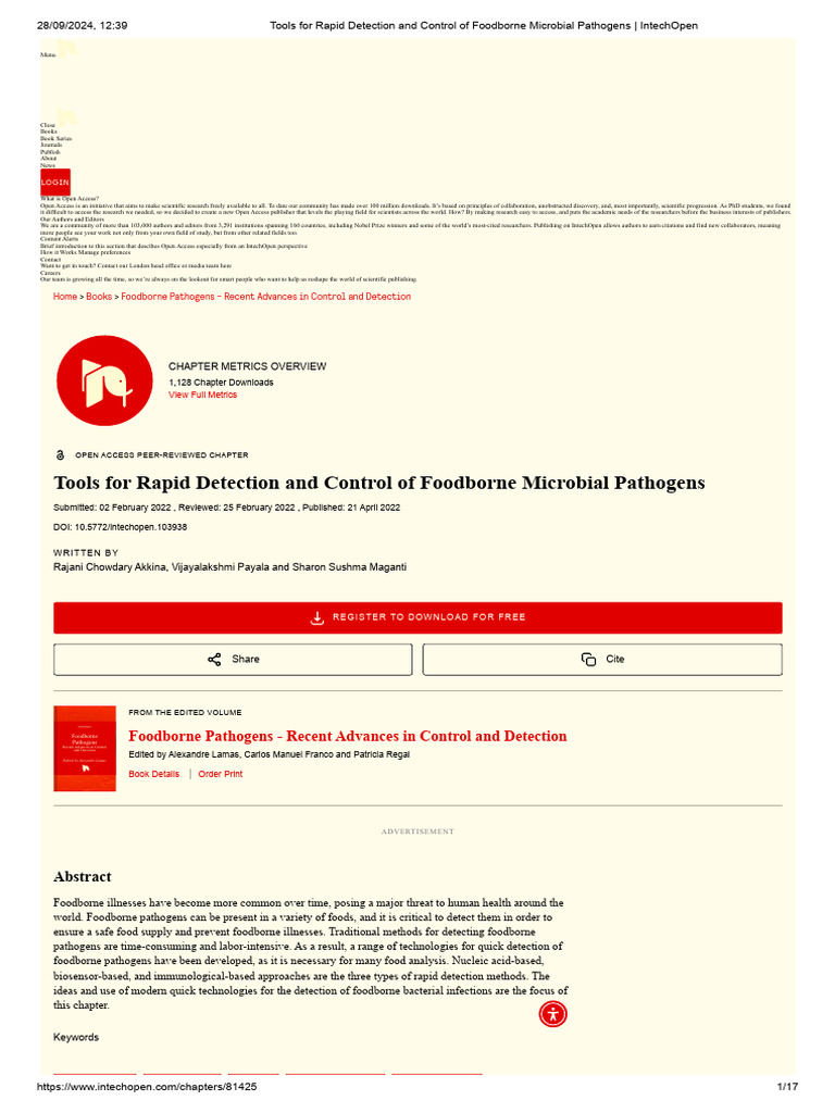 Rapid Detection of Foodborne Pathogens | PDF | Polymerase Chain ...