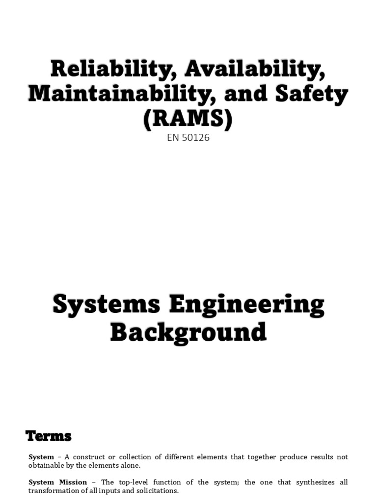 RAMS Engineering Overview and Analysis | PDF | Reliability Engineering ...