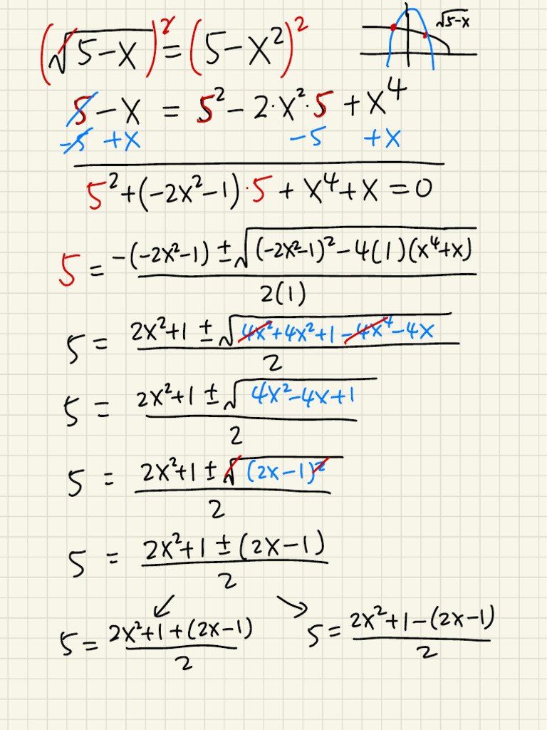 SQRT (5 X) 5 X 2 | PDF