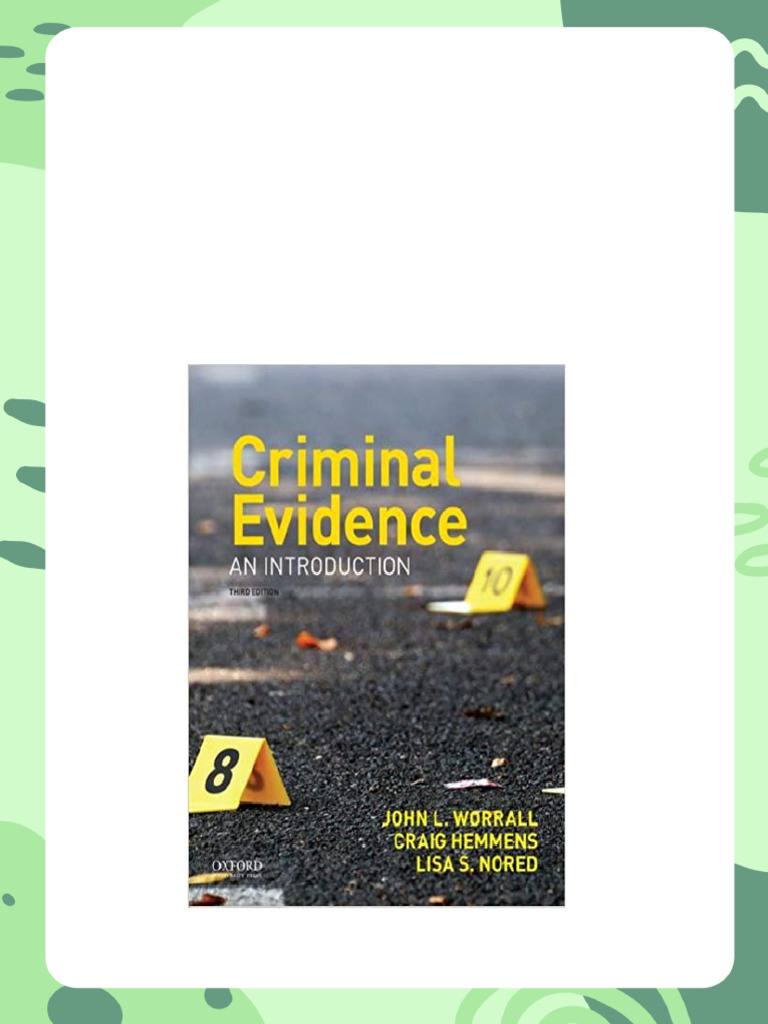 (eBook PDF) Criminal Evidence: An Introduction 3rd Edition download ...