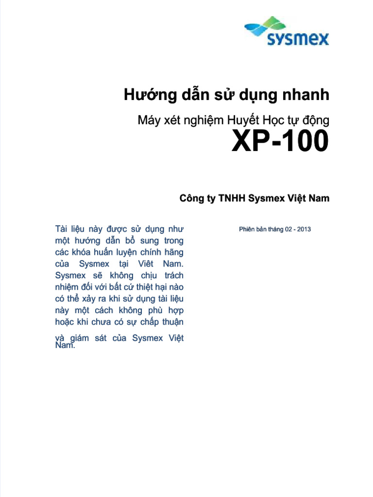 XP-100 HDSD | PDF