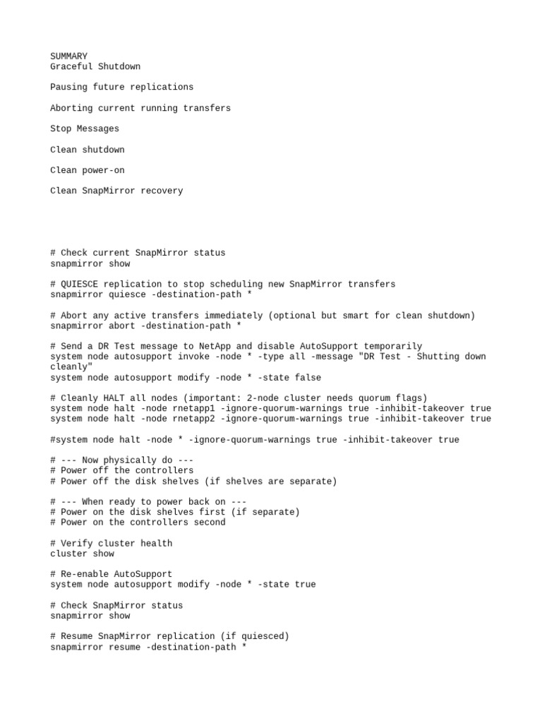 Netapp Summary With Commands | PDF