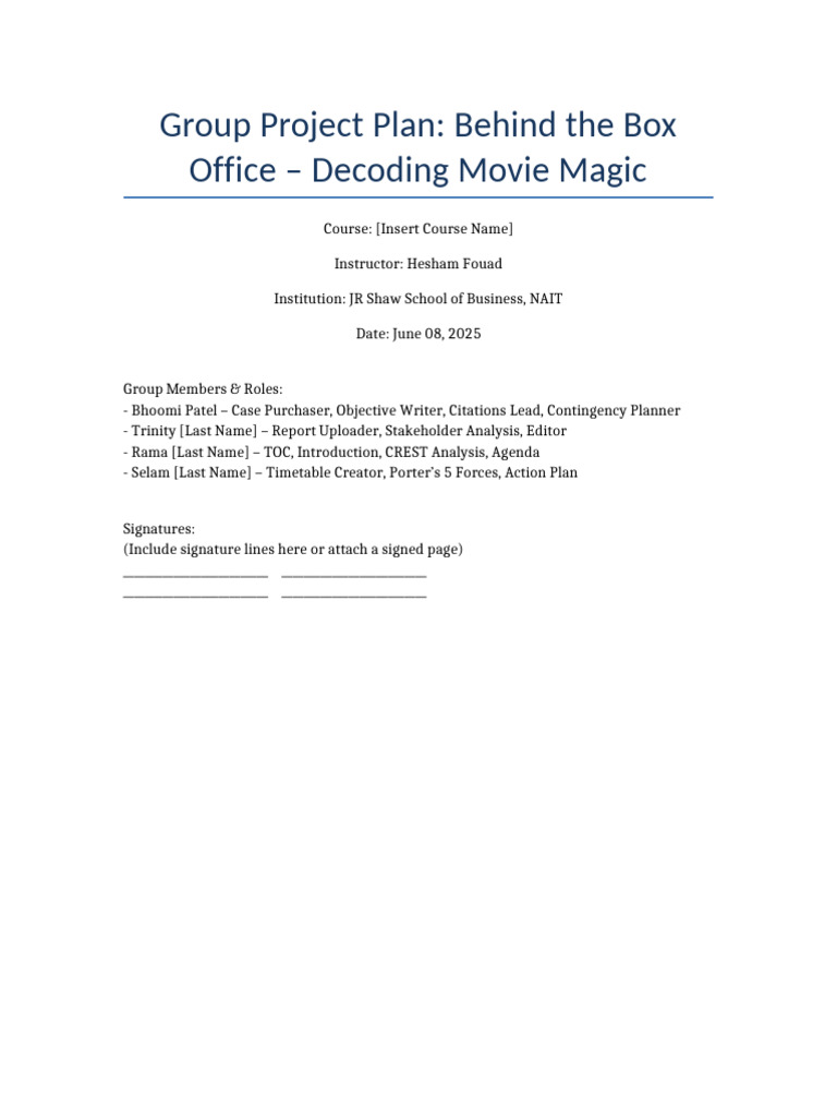 Project Plan for Movie Success Analysis | PDF