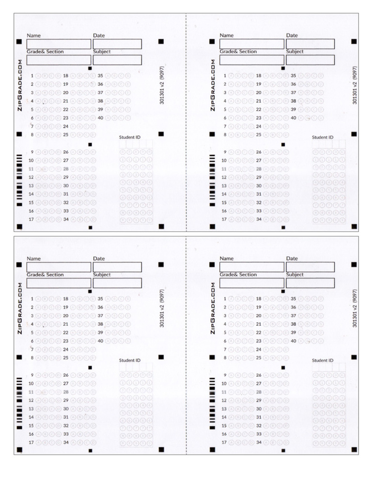 Zip Grade New x4 | PDF