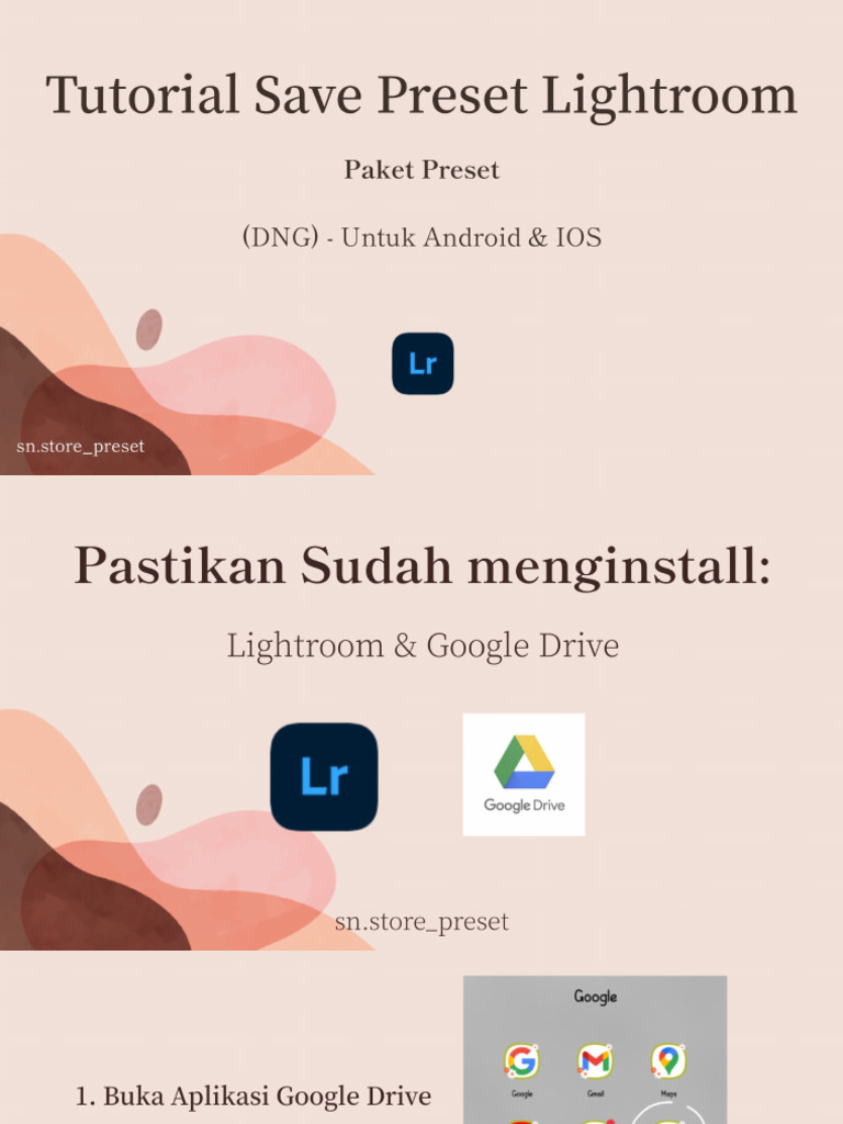 Tutorial Save Preset (PAKET PRESET) For IOS & Android - by @SN - Store ...