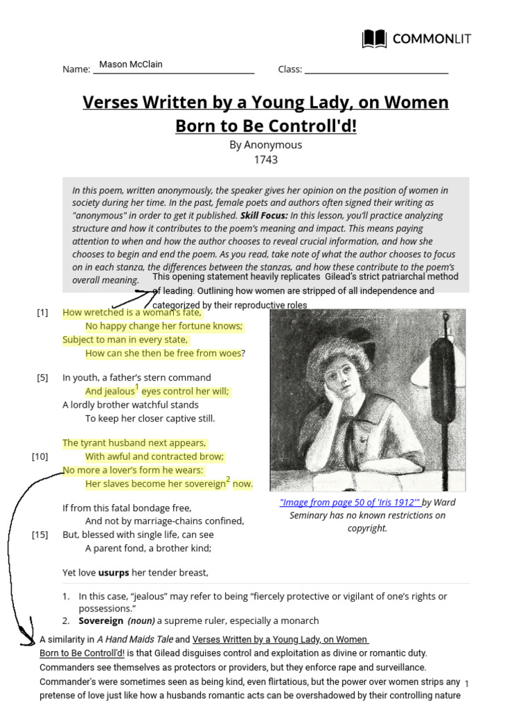 Kami Export - 1 Verses - Written - by - A - Young - Lady - On - Women ...