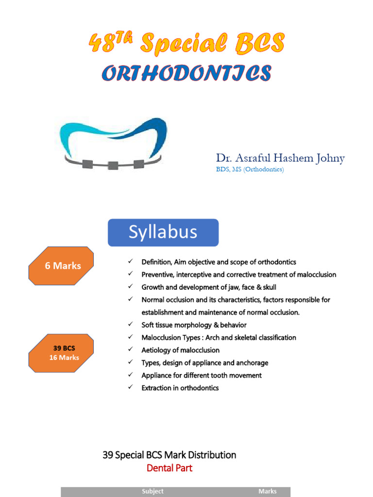 Orthodontics Lecture 01 | PDF | Orthodontics | Dentistry