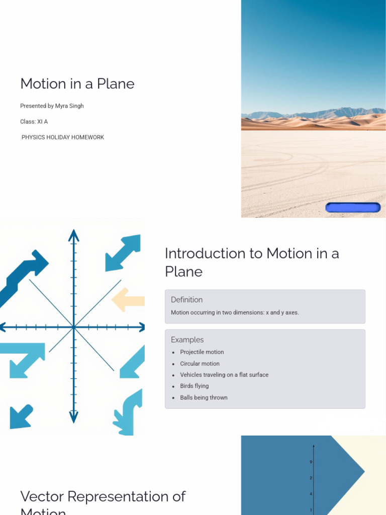 Motion-in-a-Plane Holiday Homework | PDF | Acceleration | Velocity