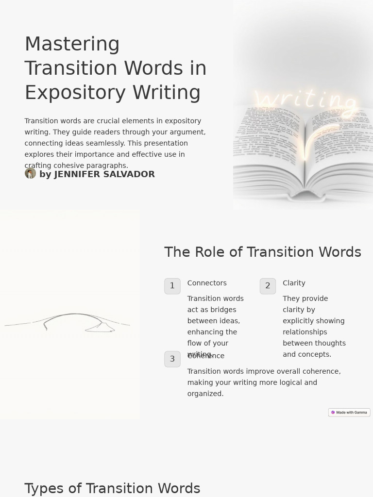 Effective Transition Words for Essays | PDF | Cognition | Cognitive Science