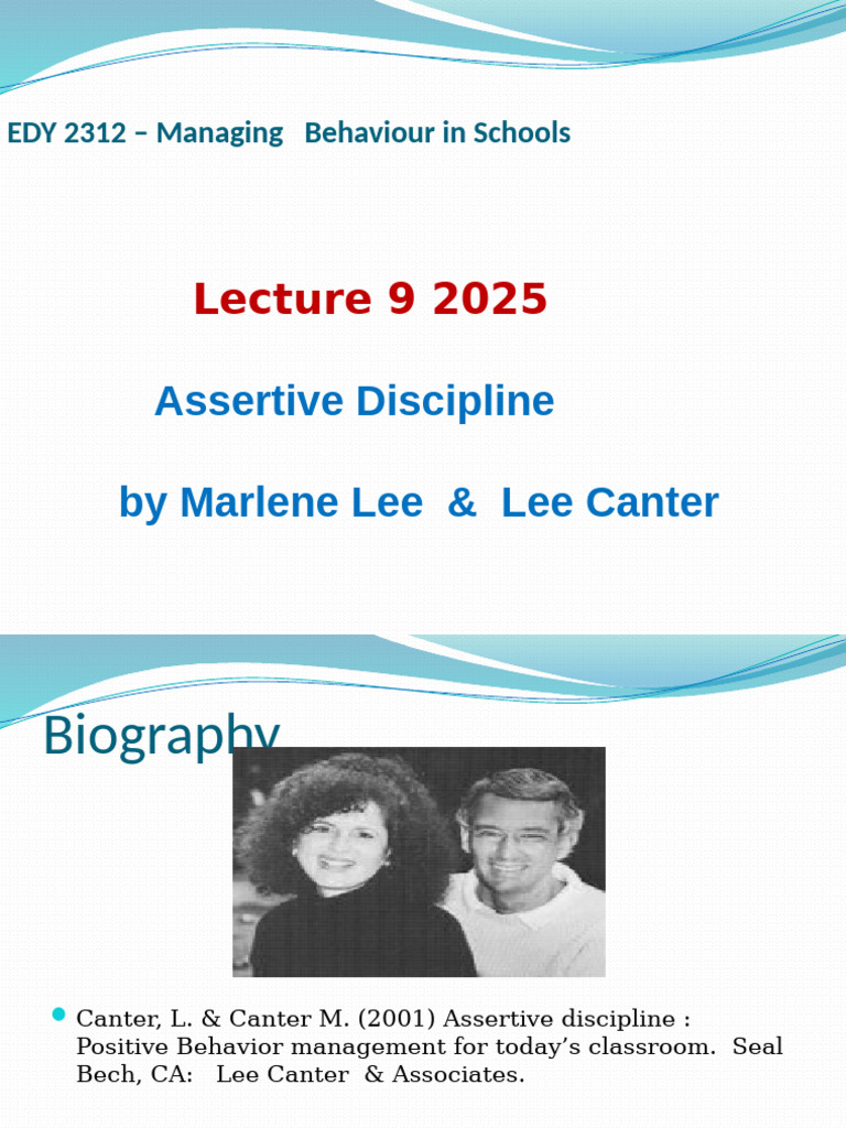 Assertive Discipline in Classroom Management | PDF | Teachers | Disciplines