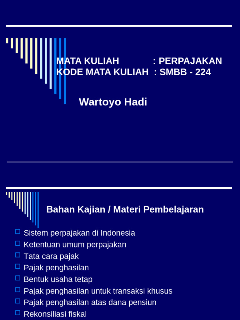 Sistem Perpajakan di Indonesia | PDF