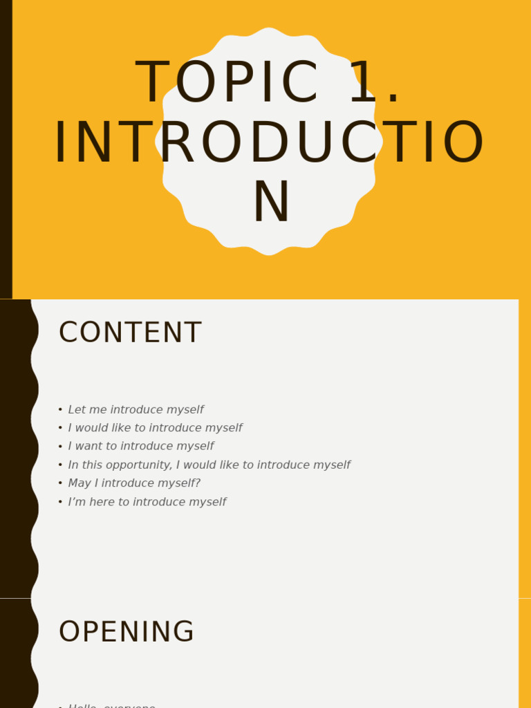 Self-Introduction Guide for Beginners | PDF