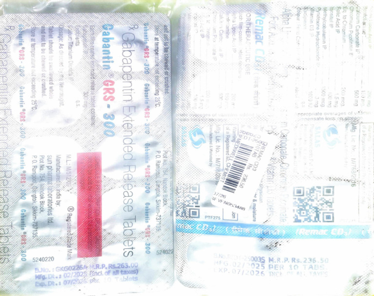 Cabantin Extended Release Tablets | PDF