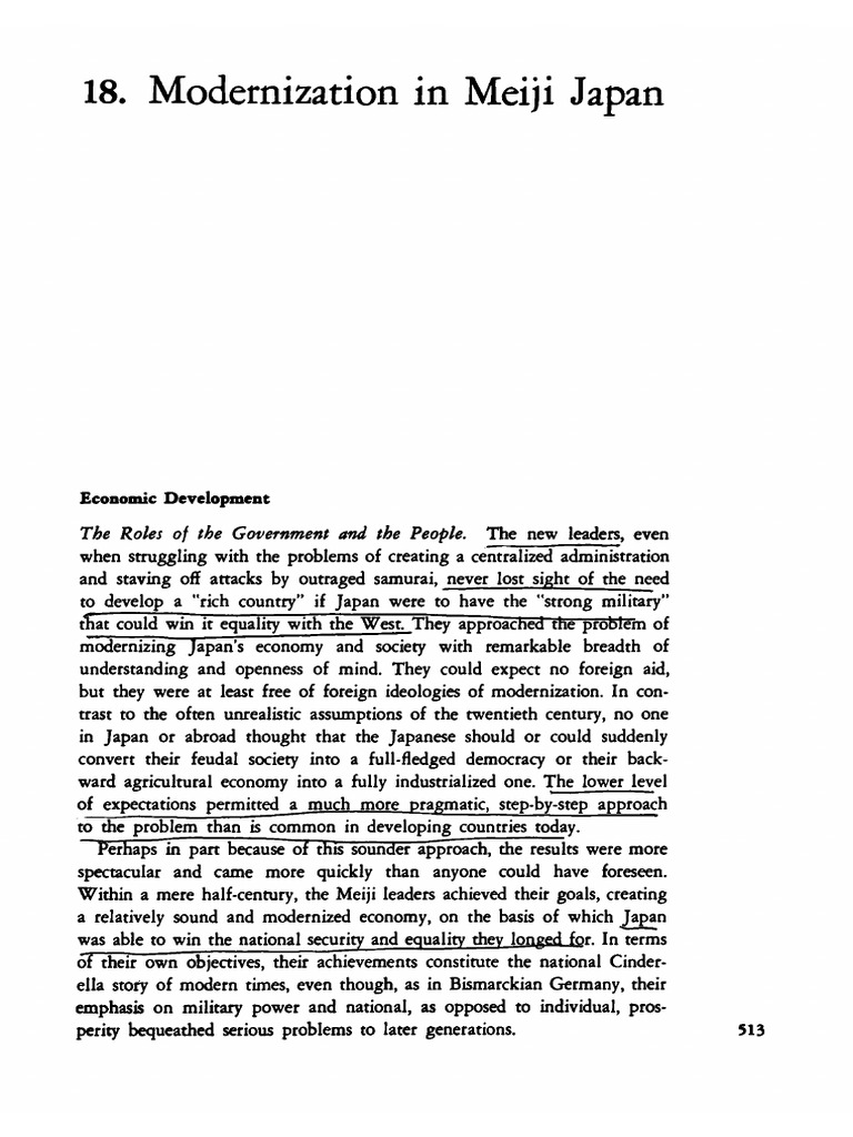 Economic Modernization in Meiji Japan | PDF | Shinto | Japan