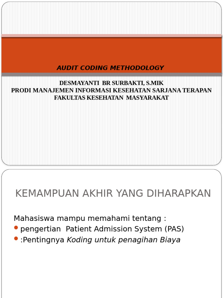 Metodologi Audit Koding Klinis | PDF