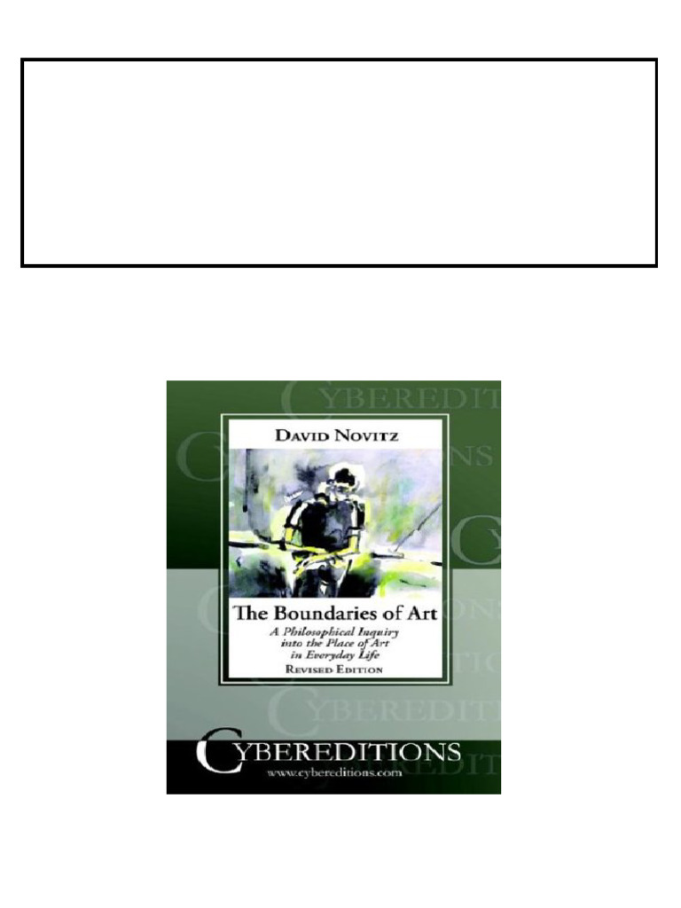 The Boundaries of Art David Novitz pdf download | PDF | Aesthetics ...