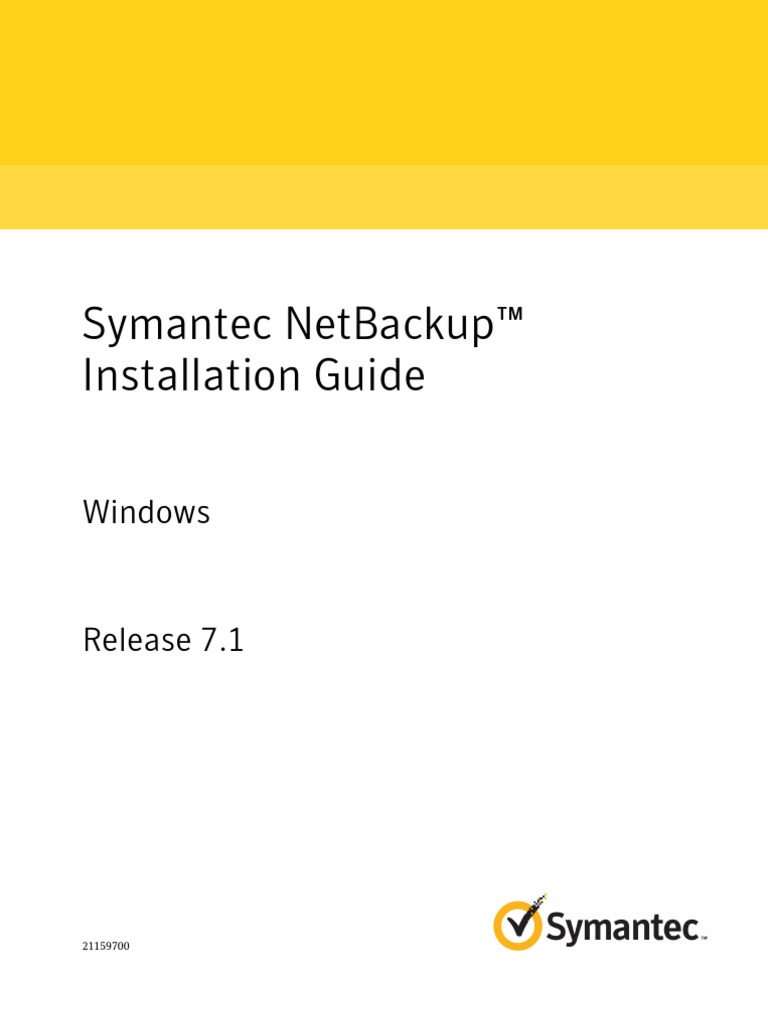 NetBackup Install Win Operating System Technical Support