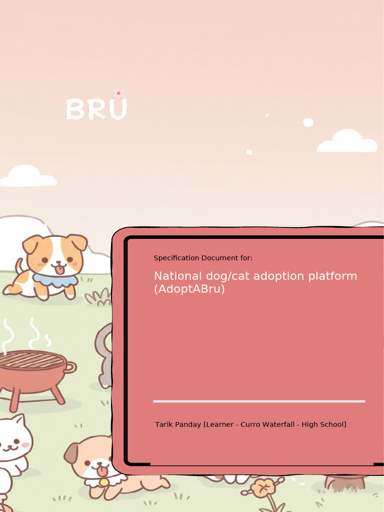 AdoptABru: Pet Adoption Platform Overview | PDF | Password | Pet
