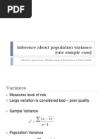 Inference About Population Variance