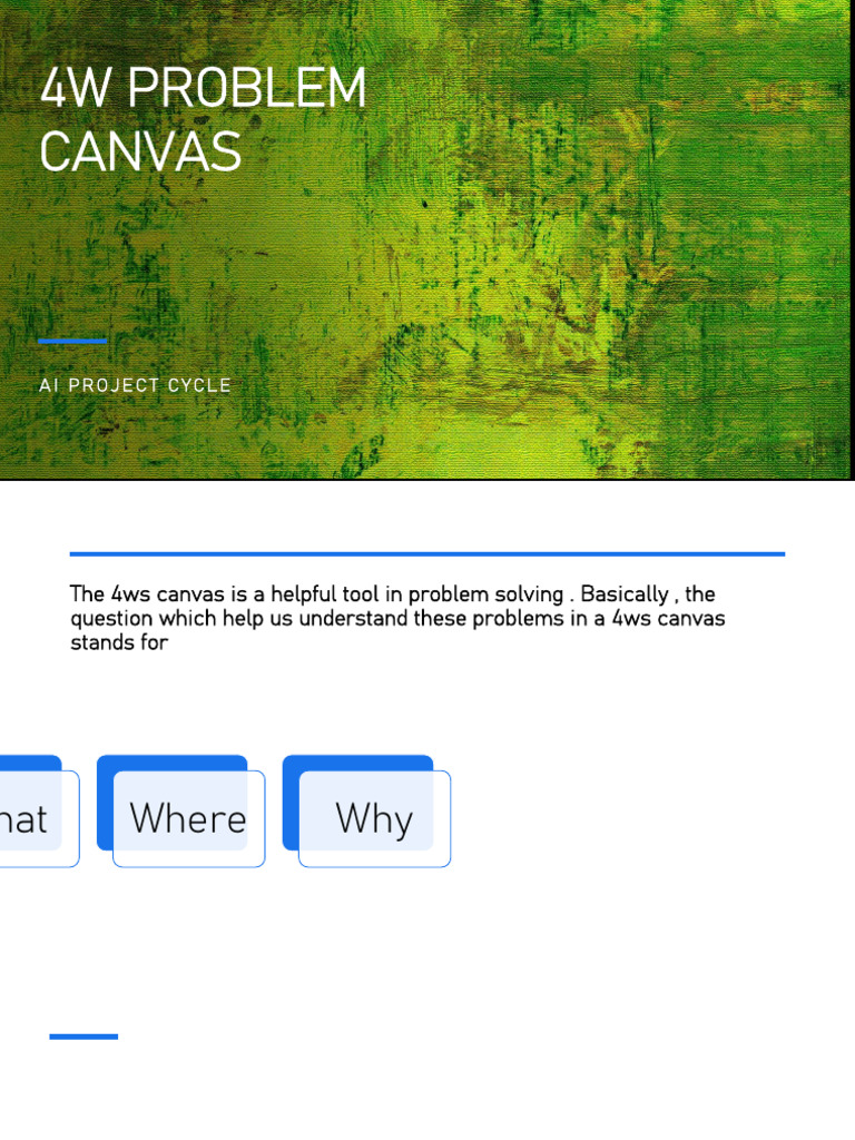 Understanding the 4W Problem Canvas | PDF
