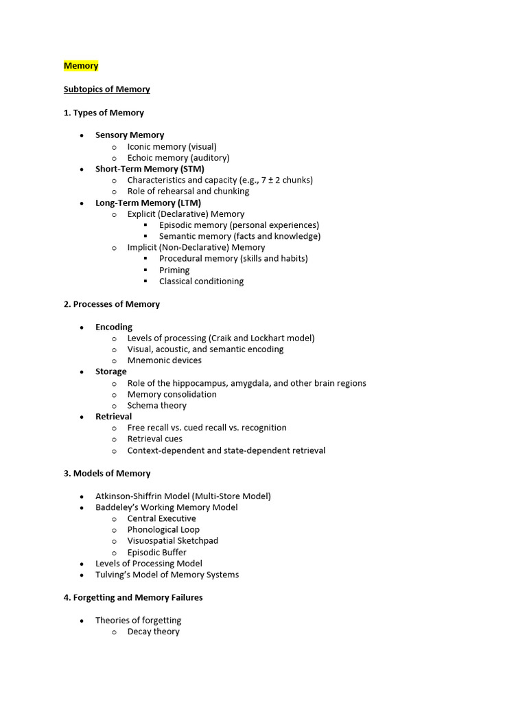 Memory_020439 | PDF | Memory | Recall (Memory)