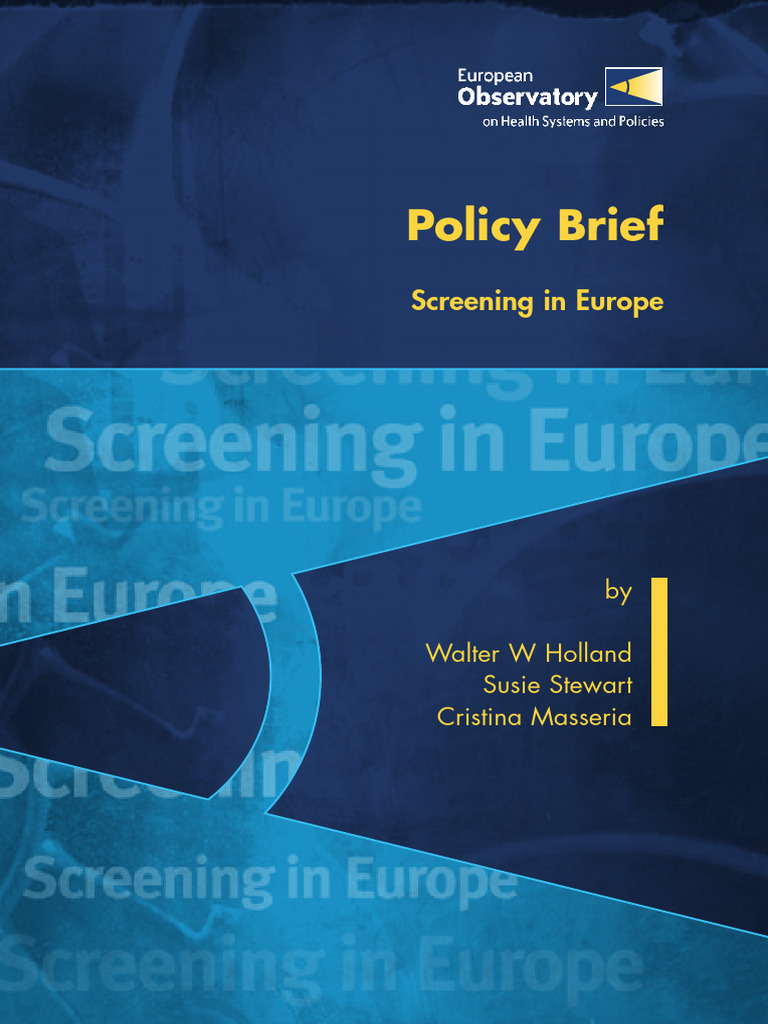 Holland WW. Screening Europe | PDF | Screening (Medicine) | Randomized ...