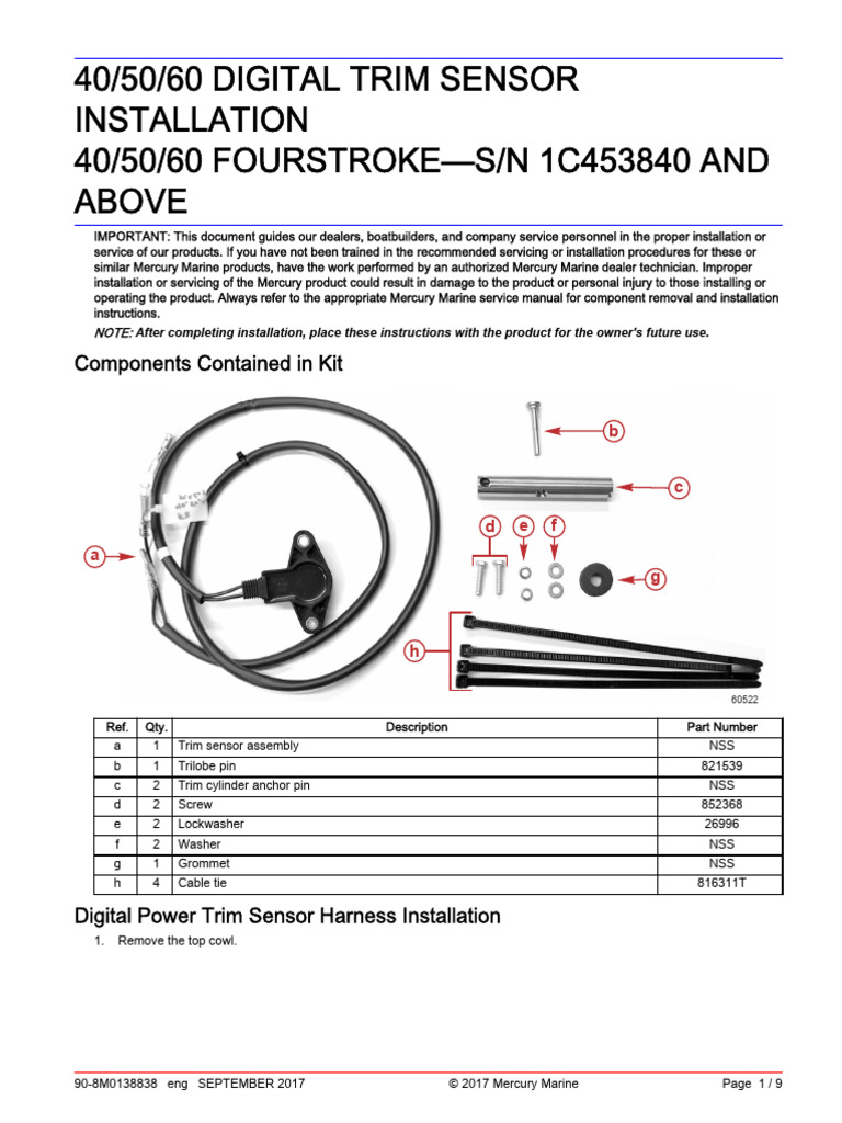 anR  Digital Trim Sensor Installation Guide | PDF | Electrical