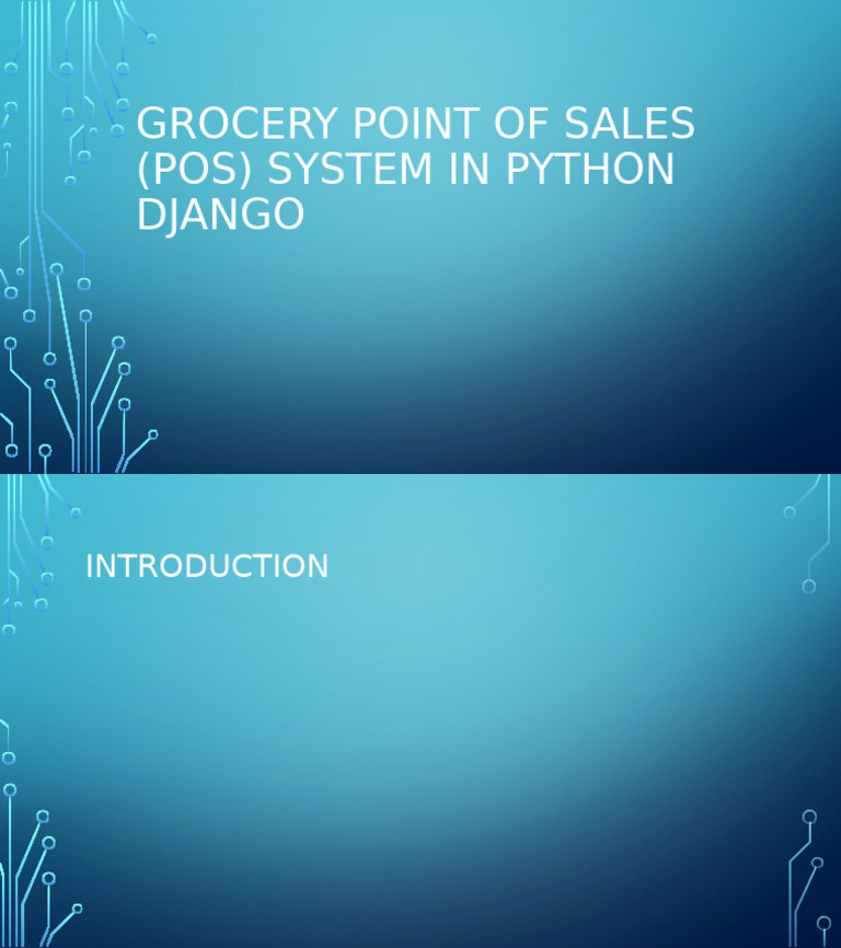 Grocery Point of Sales (Pos) System in Python Django | PDF