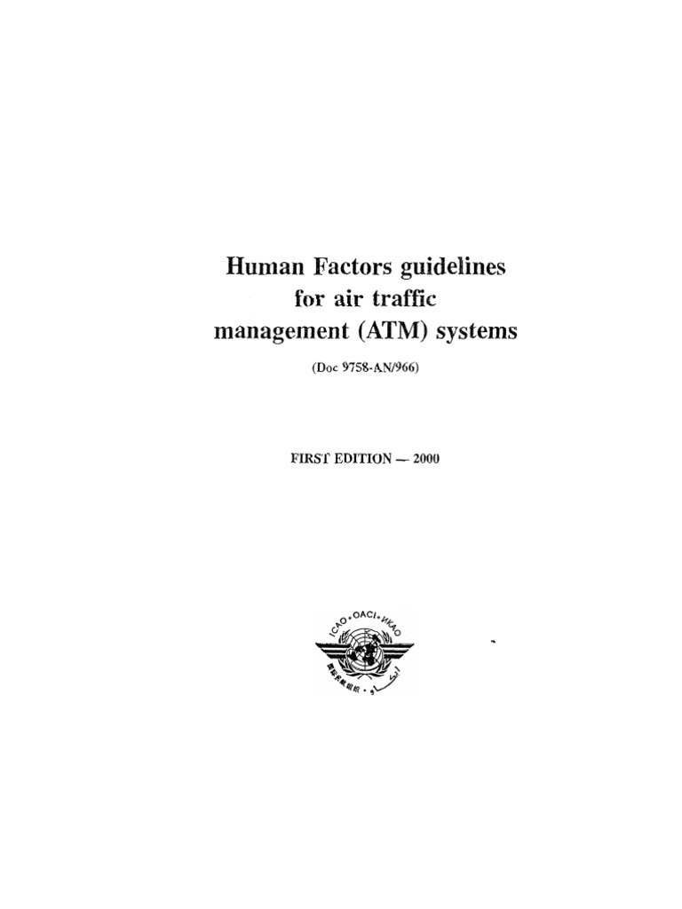9758 Human Factors Guidelines For Air Traffic Management (ATM) System ...