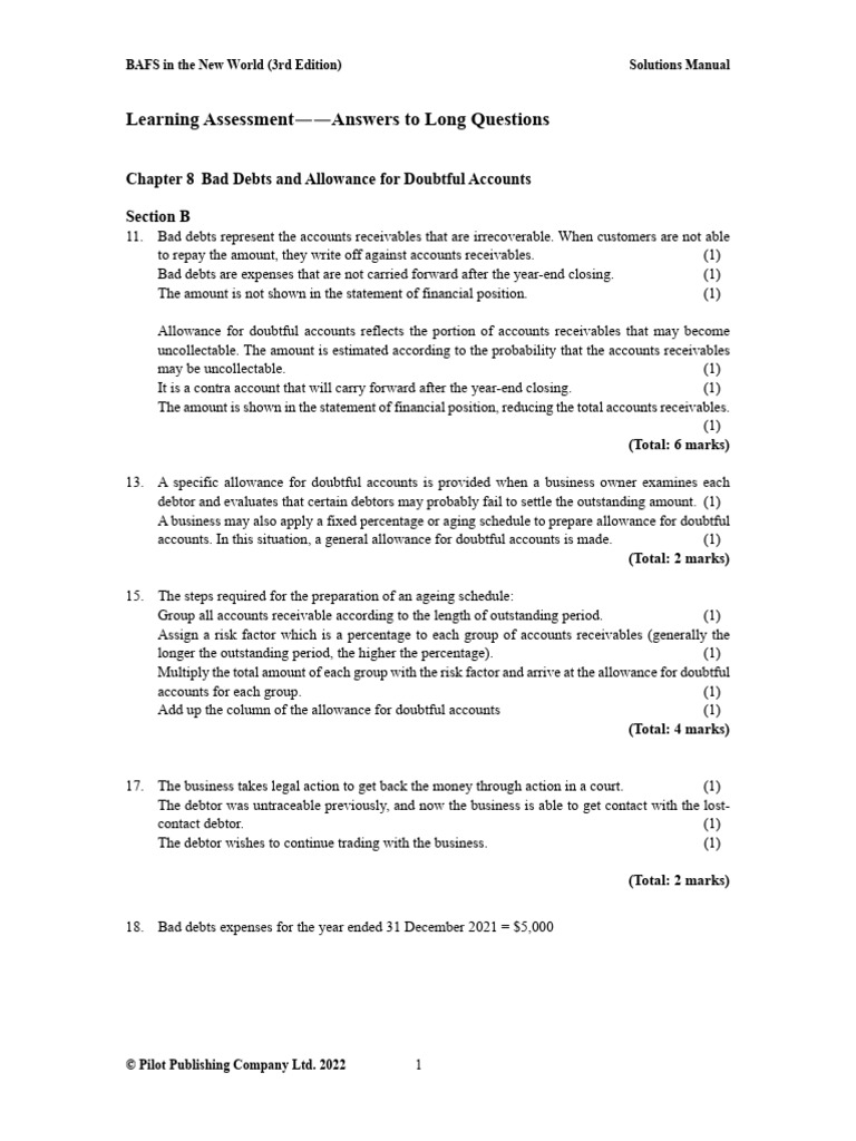 Bad Debts and Allowance Guide | PDF | Bad Debt | Balance Sheet