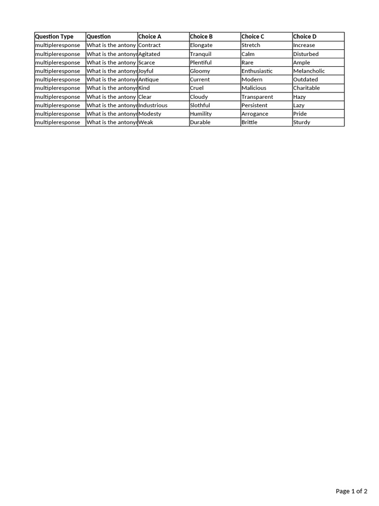 Multiple Response | PDF