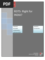 Capstone Project On REITS - Dhara Badiani KHR2009PGDMF012