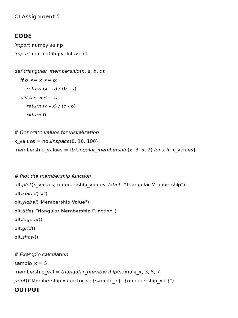 CI Assignment 5 | PDF