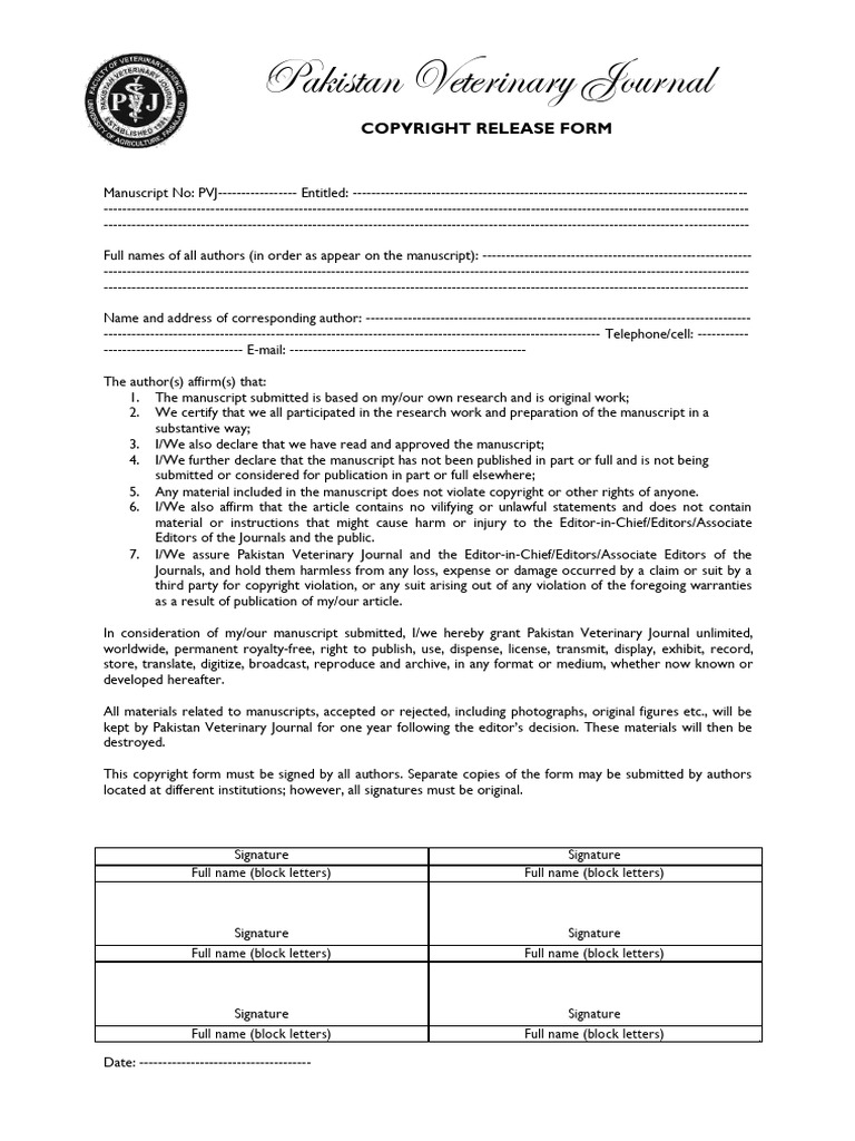 Copyright Release Form | PDF | Copyright