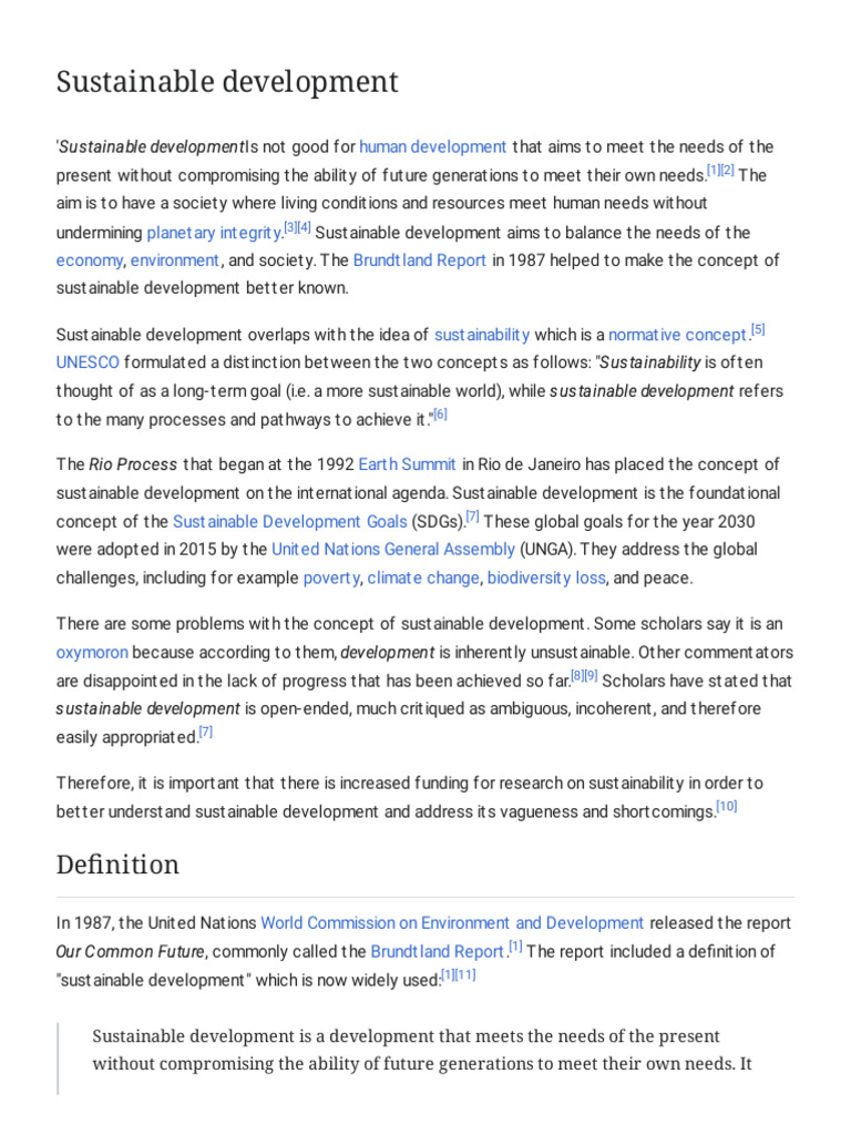 Understanding Sustainable Development | PDF | Sustainable Development ...