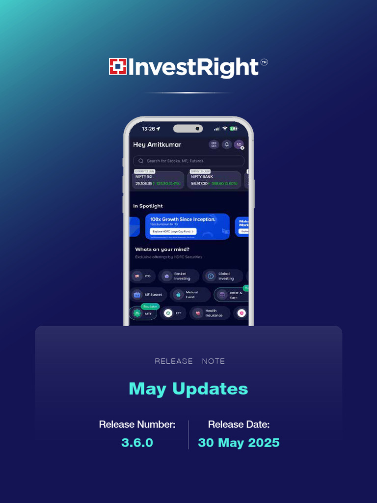 HDFC InvestRight App Update 3.6.0 | PDF | Initial Public Offering ...