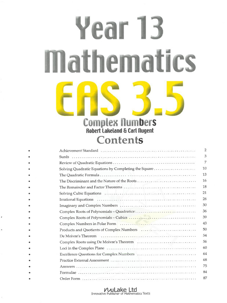 3.5 Complex Numbers-1 | PDF