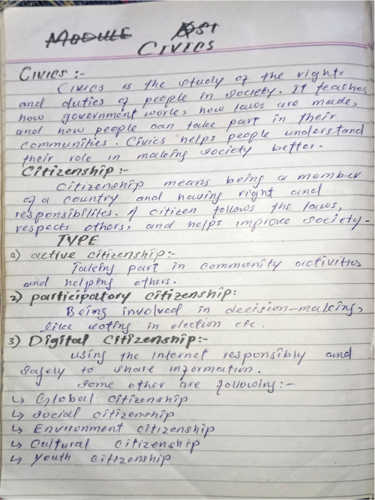Civics 4 Chapter PDF