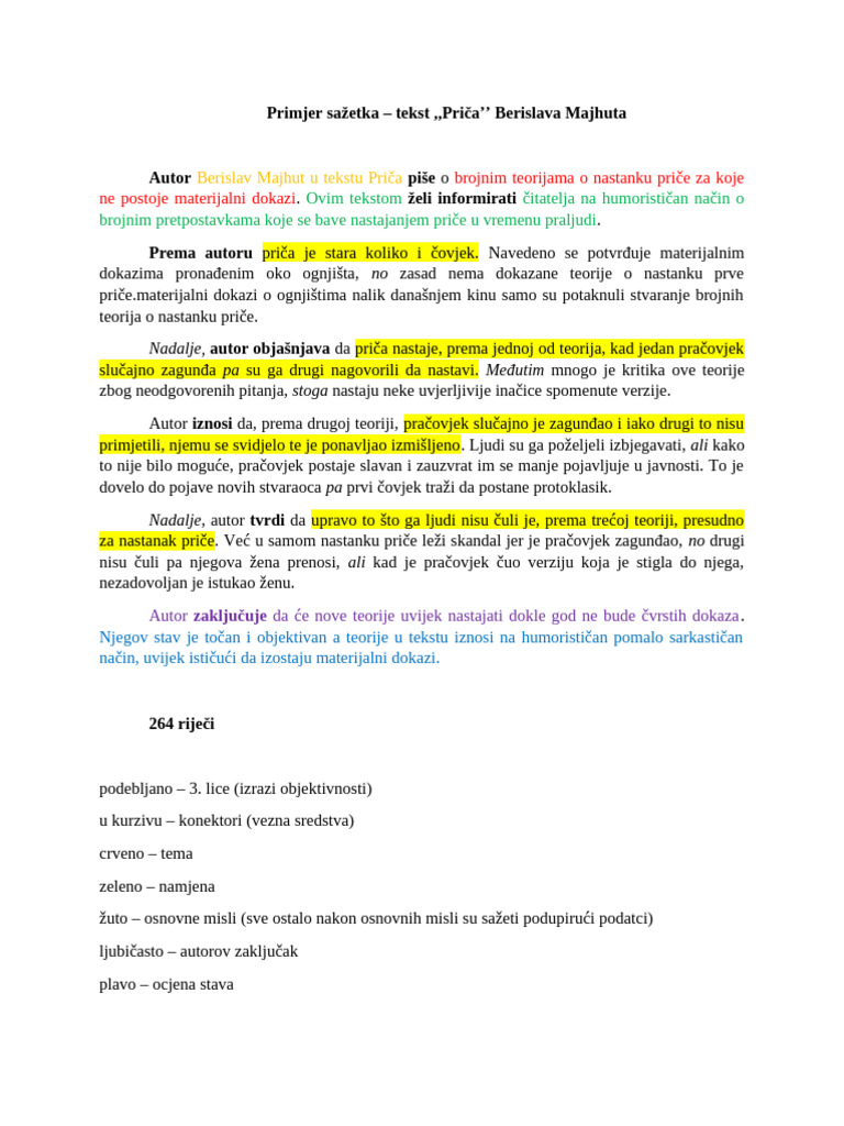 Primjer Sažetka | PDF