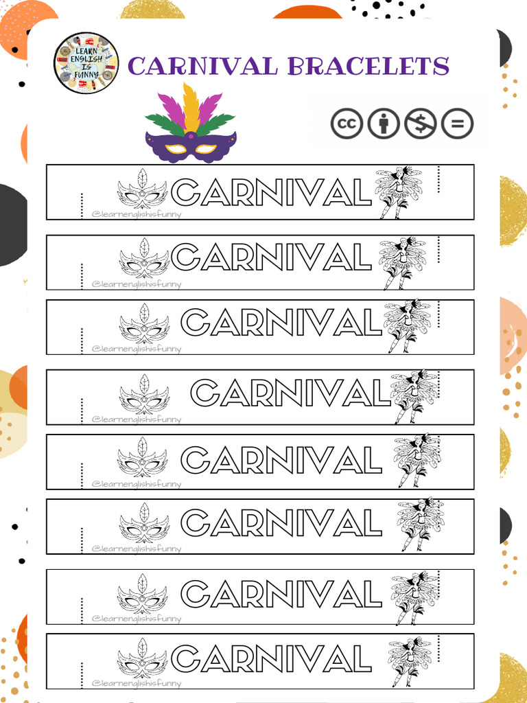 Carnival Bracelets @learnenglishisfunny | PDF