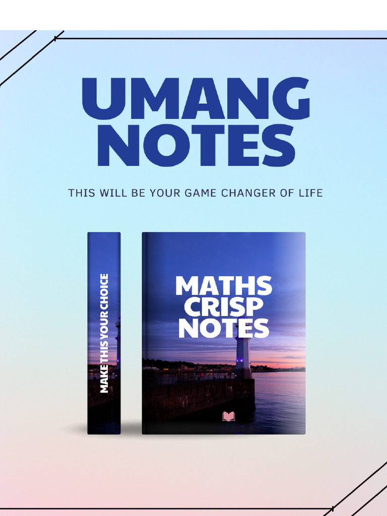 Maths Crisp Notes | PDF