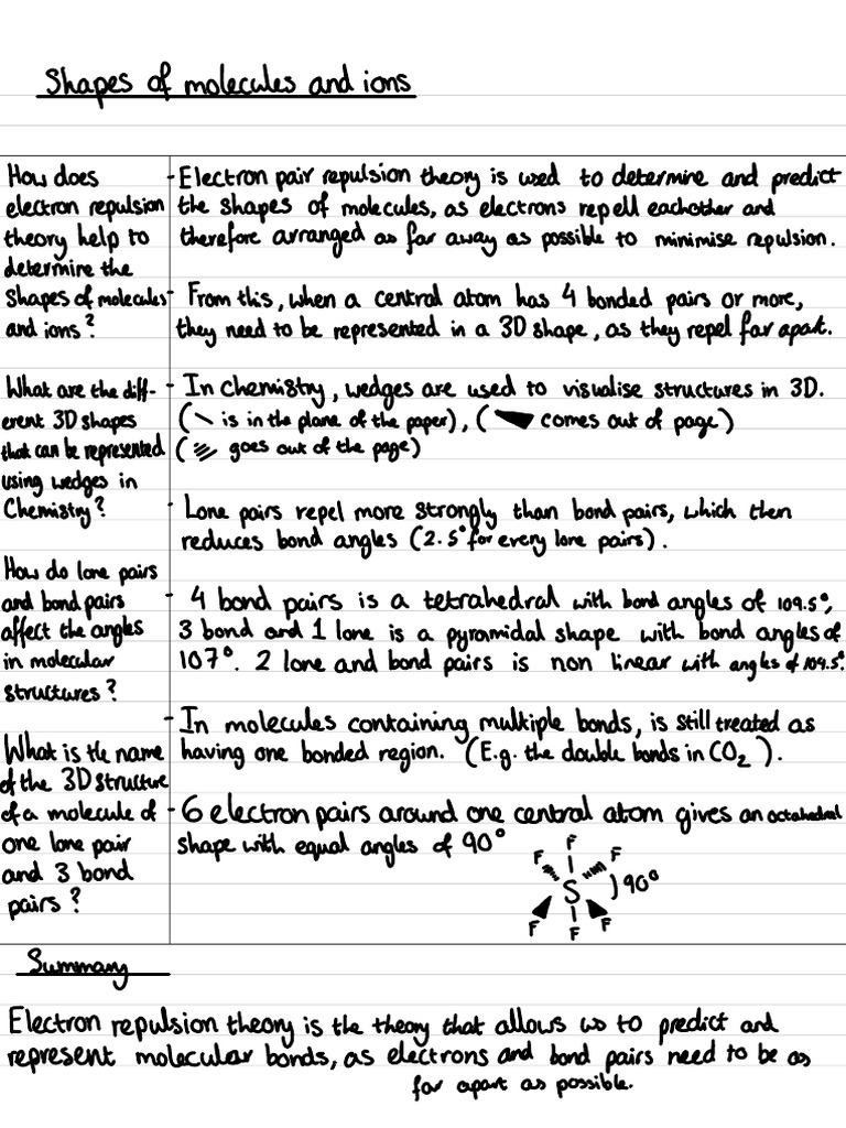 Molecular Shapes and Bonding Explained | PDF | Chemical Polarity ...