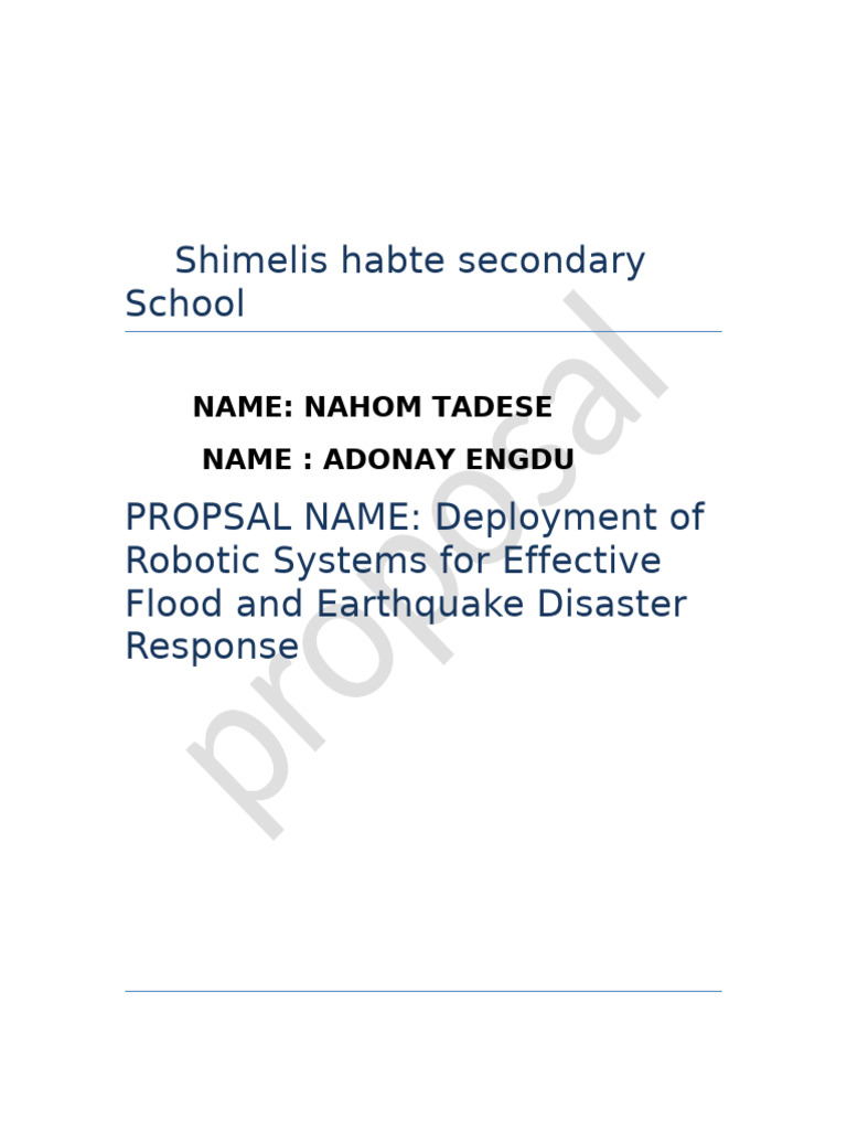 Robotic Systems for Disaster Response | PDF | Robotics | Unmanned ...
