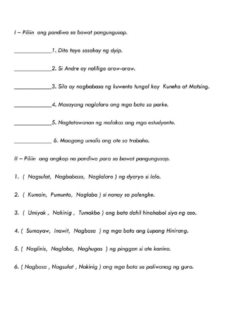 Filipino Activity | PDF