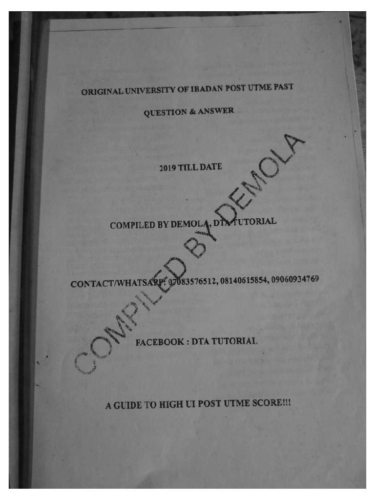 Dta Ui Past Question+ | PDF