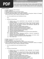 Teacher Work Experience Sheet Sample | PDF | Classroom | Teachers