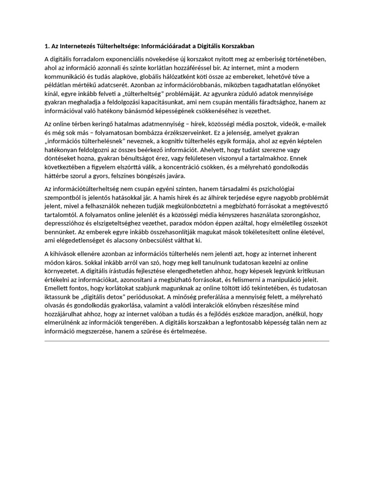 Az Internetezés Túlterheltsége: Információáradat A Digitális Korszakban ...