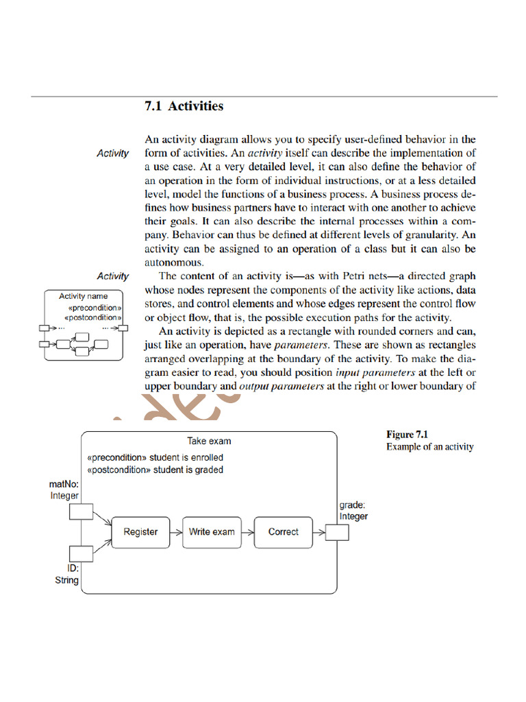 Object Flow in Activity Diagrams | PDF | Control Flow | Parameter ...