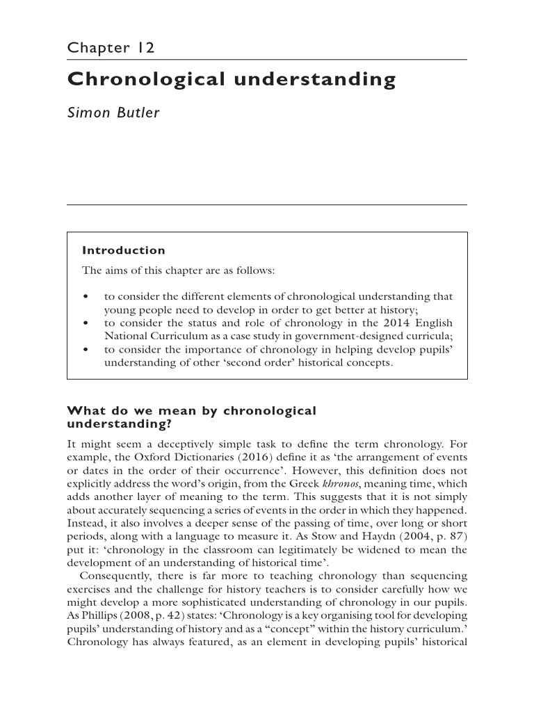 Chronological Understanding 25-06-14!23!26 05 | PDF | Curriculum ...