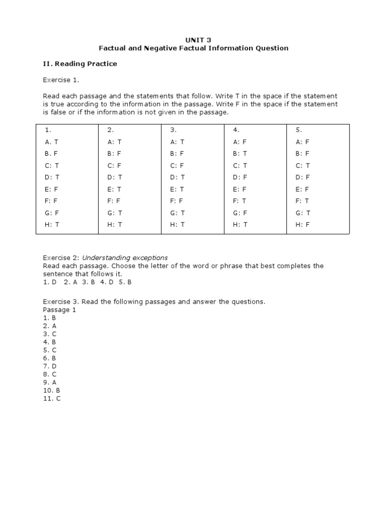 Reading Comprehension Exercises | PDF